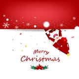 Vetor do Natal, desenhos animados de Papai Noel no invitatio da estação do inverno ilustração royalty free Vetor do Natal, desenhos animados de Papai Noel no invitatio da estação do inverno ilustração royalty free