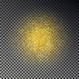 Vetor do pulverizador do brilho do ouro Sparkles dourados isolados no fundo transparente Textura da poeira de estrela, li ilustração royalty free Vetor do pulverizador do brilho do ouro Sparkles dourados isolados no fundo transparente Textura da poeira de estrela, li ilustração royalty free