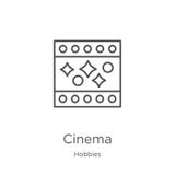 vetor do ícone do cinema da coleção dos passatempos Linha fina ilustra??o do vetor do ?cone do esbo?o do cinema Esbo?o, linha fin ilustração do vetor vetor do ícone do cinema da coleção dos passatempos Linha fina ilustra??o do vetor do ?cone do esbo?o do cinema Esbo?o, linha fin ilustração do vetor