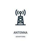 vetor do ícone da antena de anunciar a coleção Linha fina ilustração do vetor do ícone do esboço da antena ilustração stock vetor do ícone da antena de anunciar a coleção Linha fina ilustração do vetor do ícone do esboço da antena ilustração stock