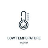 vetor do ícone da baixa temperatura da coleção do tempo Linha fina ilustração do vetor do ícone do esboço da baixa temperatura ilustração stock vetor do ícone da baixa temperatura da coleção do tempo Linha fina ilustração do vetor do ícone do esboço da baixa temperatura ilustração stock
