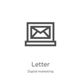 vetor do ícone da letra da coleção de mercado digital Linha fina ilustra??o do vetor do ?cone do esbo?o da letra Esboço, linha fi ilustração stock vetor do ícone da letra da coleção de mercado digital Linha fina ilustra??o do vetor do ?cone do esbo?o da letra Esboço, linha fi ilustração stock