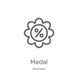 vetor do ícone da medalha da coleção do negócio Linha fina ilustra??o do vetor do ?cone do esbo?o da medalha Esbo?o, linha fina ? ilustração royalty free vetor do ícone da medalha da coleção do negócio Linha fina ilustra??o do vetor do ?cone do esbo?o da medalha Esbo?o, linha fina ? ilustração royalty free