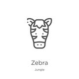 vetor do ícone da zebra da coleção da selva Linha fina ilustração do vetor do ícone do esboço da zebra Esboço, linha fina ícone d ilustração royalty free vetor do ícone da zebra da coleção da selva Linha fina ilustração do vetor do ícone do esboço da zebra Esboço, linha fina ícone d ilustração royalty free