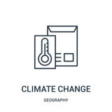 vetor do ícone das alterações climáticas da coleção da geografia Linha fina ilustração do vetor do ícone do esboço das alterações ilustração royalty free vetor do ícone das alterações climáticas da coleção da geografia Linha fina ilustração do vetor do ícone do esboço das alterações ilustração royalty free