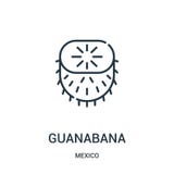 vetor do ícone do guanabana da coleção de México Linha fina ilustração do vetor do ícone do esboço do guanabana ilustração do vetor vetor do ícone do guanabana da coleção de México Linha fina ilustração do vetor do ícone do esboço do guanabana ilustração do vetor