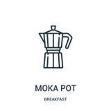 vetor do ícone do potenciômetro do moka da coleção do café da manhã Linha fina ilustração do vetor do ícone do esboço do potenciô ilustração do vetor vetor do ícone do potenciômetro do moka da coleção do café da manhã Linha fina ilustração do vetor do ícone do esboço do potenciô ilustração do vetor