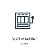 vetor do ícone do slot machine da coleção do casino Linha fina ilustração do vetor do ícone do esboço do slot machine ilustração royalty free vetor do ícone do slot machine da coleção do casino Linha fina ilustração do vetor do ícone do esboço do slot machine ilustração royalty free
