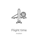 vetor do ícone do tempo de voo da coleção da aviação Linha fina ilustração do vetor do ícone do esboço do tempo de voo Esbo?o, li ilustração do vetor vetor do ícone do tempo de voo da coleção da aviação Linha fina ilustração do vetor do ícone do esboço do tempo de voo Esbo?o, li ilustração do vetor