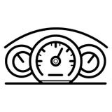 Vetor do ícone do velocímetro ilustração stock Vetor do ícone do velocímetro ilustração stock