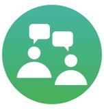 Vetor isolado de conversa com linha e ícone da suficiência ilustração stock Vetor isolado de conversa com linha e ícone da suficiência ilustração stock
