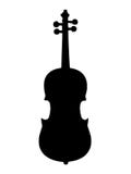 Vetor preto do instrumento musical do violino da silhueta ilustração royalty free Vetor preto do instrumento musical do violino da silhueta ilustração royalty free