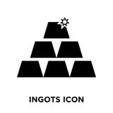 Vettore dell'icona dei lingotti isolato su fondo bianco, concetto di logo di illustrazione vettoriale Vettore dell'icona dei lingotti isolato su fondo bianco, concetto di logo di illustrazione vettoriale