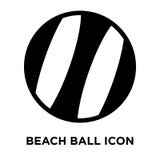 Vettore dell'icona del beach ball isolato su fondo bianco, concep di logo royalty illustrazione gratis Vettore dell'icona del beach ball isolato su fondo bianco, concep di logo royalty illustrazione gratis
