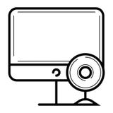 Vettore dell'icona del computer illustrazione vettoriale Vettore dell'icona del computer illustrazione vettoriale