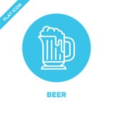 vettore dell'icona della birra dalla raccolta della bevanda Linea sottile illustrazione di vettore dell'icona del profilo della b illustrazione vettoriale vettore dell'icona della birra dalla raccolta della bevanda Linea sottile illustrazione di vettore dell'icona del profilo della b illustrazione vettoriale