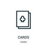 vettore dell'icona delle carte dalla raccolta del casin? I linecards sottili descrivono l'illustrazione di vettore dell'icona royalty illustrazione gratis vettore dell'icona delle carte dalla raccolta del casin? I linecards sottili descrivono l'illustrazione di vettore dell'icona royalty illustrazione gratis