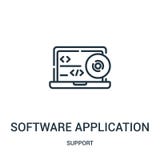 vettore dell'icona di applicazione dalla raccolta di sostegno Linea sottile illustrazione di vettore dell'icona del profilo di ap illustrazione vettoriale vettore dell'icona di applicazione dalla raccolta di sostegno Linea sottile illustrazione di vettore dell'icona del profilo di ap illustrazione vettoriale