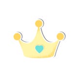 Vettore della corona isolato bambino per il ragazzo royalty illustrazione gratis Vettore della corona isolato bambino per il ragazzo royalty illustrazione gratis