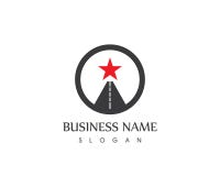 Vettore di logo di modo di strada della stella royalty illustrazione gratis Vettore di logo di modo di strada della stella royalty illustrazione gratis
