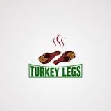 Vettore, icona, elemento e modello di logo della gamba di Turchia per l'affare royalty illustrazione gratis Vettore, icona, elemento e modello di logo della gamba di Turchia per l'affare royalty illustrazione gratis