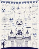 Vettore Pen Drawing Hand Sketched Doodle Halloween royalty illustrazione gratis Vettore Pen Drawing Hand Sketched Doodle Halloween royalty illustrazione gratis
