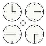 Vettore semplice dell'orologio dell'orologio marcatempo di ora tre icona rotonda del quoter della mezza Fotografia Stock Vettore semplice dell'orologio dell'orologio marcatempo di ora tre icona rotonda del quoter della mezza Fotografia Stock