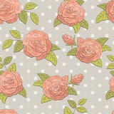 Vettore senza cuciture dell'illustrazione di schizzo del fondo del modello di colore rosa grafico del fiore di Rosa royalty illustrazione gratis Vettore senza cuciture dell'illustrazione di schizzo del fondo del modello di colore rosa grafico del fiore di Rosa royalty illustrazione gratis