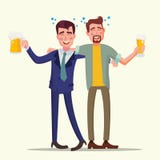 Vettore ubriaco dell'uomo dell'ufficio Amici divertenti Concetto di distensione Partito di affari royalty illustrazione gratis Vettore ubriaco dell'uomo dell'ufficio Amici divertenti Concetto di distensione Partito di affari royalty illustrazione gratis