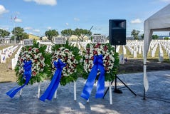 2018 VFW-de Diensten in Clark Cemetery, Filippijnen Royalty-vrije Stock Foto's 2018 VFW-de Diensten in Clark Cemetery, Filippijnen Royalty-vrije Stock Foto's
