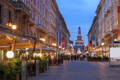 Via Dante, Milan, Italy Royalty Free Stock Photo Via Dante, Milan, Italy Royalty Free Stock Photo