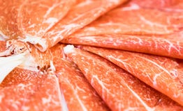 Viande de Shabu coupée en tranches par Japonais Shabu photo stock Viande de Shabu coupée en tranches par Japonais Shabu photo stock