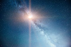 Vibrant night sky with stars and nebula and galaxy. Deep sky astrophoto Stock Image Vibrant night sky with stars and nebula and galaxy. Deep sky astrophoto Stock Image
