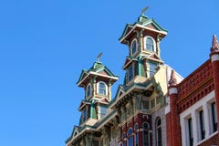 Victoriaanse Architectuur in Gaslamp, San Diego royalty-vrije stock fotografie Victoriaanse Architectuur in Gaslamp, San Diego royalty-vrije stock fotografie