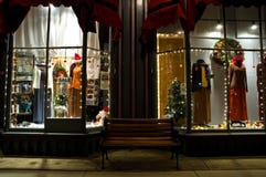Victorian Storefront At Christmas- 2 Stock Image Victorian Storefront At Christmas- 2 Stock Image