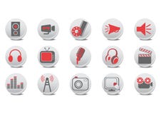 Video and audio buttons Stock Photography Video and audio buttons Stock Photography