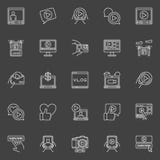 Video blogger icons set Royalty Free Stock Photography Video blogger icons set Royalty Free Stock Photography