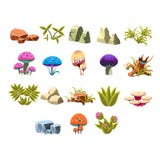 Video Game Lanscaping Collection royalty free illustration Video Game Lanscaping Collection royalty free illustration