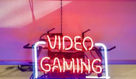 Video Gaming Center royalty free stock images Video Gaming Center royalty free stock images