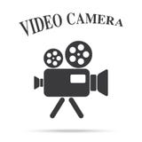 Video movie camera vintage icon isolated background