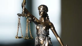Video shot of Lady Justice Statue. The Statue of Justice - lady justice or Iustitia the Roman goddess of Justice Video shot of Lady Justice Statue. The Statue of Justice - lady justice or Iustitia the Roman goddess of Justice