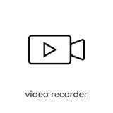 Videorecorderikone von der Sammlung der elektronischen Geräte vektor abbildung Videorecorderikone von der Sammlung der elektronischen Geräte vektor abbildung