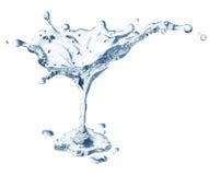 Vidro de Martini com gotas da água ilustração do vetor Vidro de Martini com gotas da água ilustração do vetor