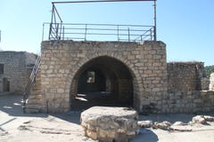 Vieille église Hall, forteresse de Yehiam, Israël Photo libre de droits Vieille église Hall, forteresse de Yehiam, Israël Photo libre de droits