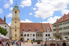 Viejo ayuntamiento Bratislava imágenes de archivo libres de regalías Viejo ayuntamiento Bratislava imágenes de archivo libres de regalías