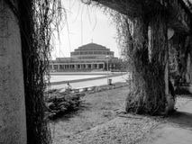 Viejo Pasillo centenario blanco y negro ningunas personas foto de archivo Viejo Pasillo centenario blanco y negro ningunas personas foto de archivo