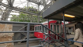 In Vienna, Austria passing the booth of the ferris wheel stock footage In Vienna, Austria passing the booth of the ferris wheel stock footage
