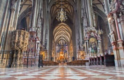 Vienna - Indoor of St. Stephens cathedral or Stephansdom. stock image Vienna - Indoor of St. Stephens cathedral or Stephansdom. stock image