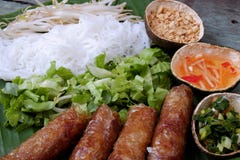Vietnamees voedsel, de lentebroodje, broodje, chagio royalty-vrije stock afbeelding Vietnamees voedsel, de lentebroodje, broodje, chagio royalty-vrije stock afbeelding
