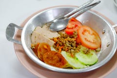 Vietnamese style breakfast, fried egg in pan Stock Photo Vietnamese style breakfast, fried egg in pan Stock Photo